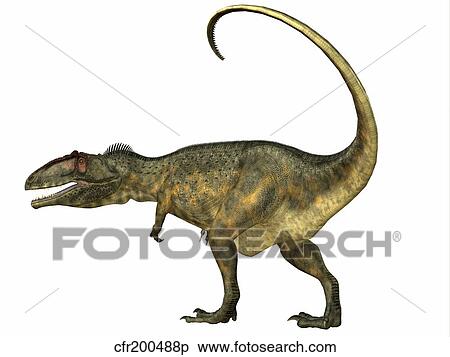 Stock Illustration - Giganotosaurus dinosaur, side view.. Fotosearch