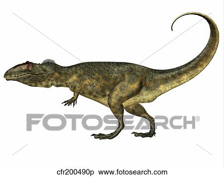 Giganotosaurus dinosaur, side view. View Large Illustration Stock Illustration - Giganotosaurus dinosaur, side view.. Fotosearch