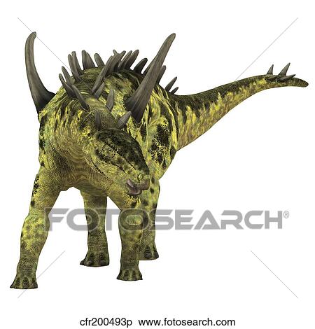 Gigantspinosaurus dinosaur, white background. View Large Illustration Stock Illustration - Gigantspinosaurus dinosaur, white background.. Fotosearch