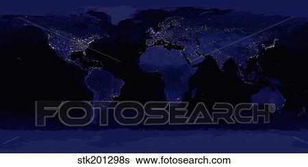 Global View of Earth's City Lights View Large Photo Image Stock Photograph - Global View of Earth's City Lights. Fotosearch