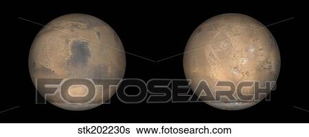 Global Views of Mars in late Northern Summer. View Large Photo Image Stock Photograph - Global Views of Mars in late Northern Summer.. Fotosearch