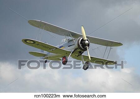 Gloster Gladiator in Royal Air Force colors. View Large Photo Image Picture - Gloster Gladiator in Royal Air Force colors.. Fotosearch