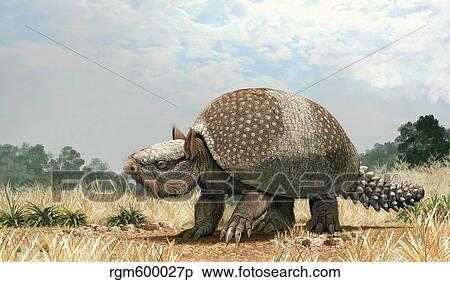 Glyptotherium arizonae, a North American megafauna. View Large Illustration Stock Illustration - Glyptotherium arizonae, a North American megafauna.. Fotosearch