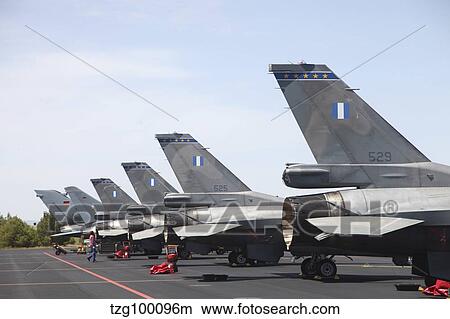 Greek and German fighter planes at Albacete Airfield, Spain. View Large Photo Image Picture - Greek and German fighter planes at Albacete Airfield, Spain.. Fotosearch