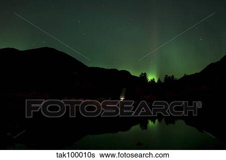 Green Aurora above Kincolith River View Large Photo Image Stock Photograph - Green Aurora above Kincolith River. Fotosearch