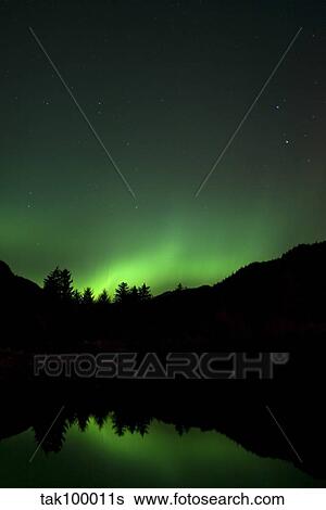 Green Aurora above Kincolith River View Large Photo Image Stock Photograph - Green Aurora above Kincolith River. Fotosearch