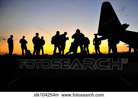Green Berets prepare to board a KC-130 aircraft. View Large Photo Image Picture - Green Berets prepare to board a KC-130 aircraft.. Fotosearch