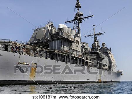 Guided missile cruiser USS Bunker Hill. View Large Photo Image Picture - Guided missile cruiser USS Bunker Hill.. Fotosearch