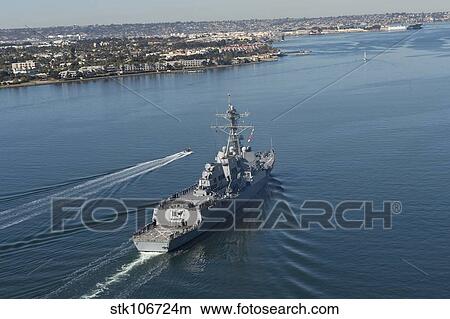 Guided-missile destroyer USS William P. Lawrence departs San Diego. View Large Photo Image Picture - Guided-missile destroyer USS William P. Lawrence departs San Diego.. Fotosearch