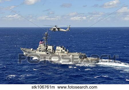 Guided-missile destroyer USS William P. Lawrence in the Pacific Ocean. View Large Photo Image Picture - Guided-missile destroyer USS William P. Lawrence in the Pacific Ocean.. Fotosearch