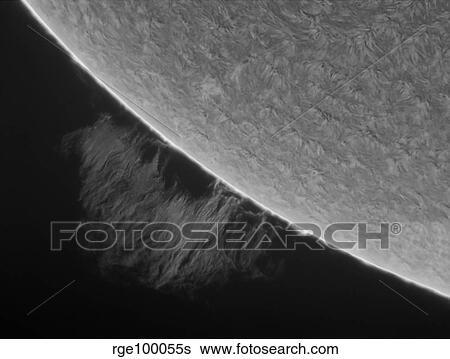 Stock Photograph - H-alpha-Sun Promimence. Fotosearch