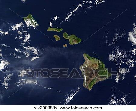Hawaiian Islands View Large Photo Image Stock Photograph - Hawaiian Islands. Fotosearch