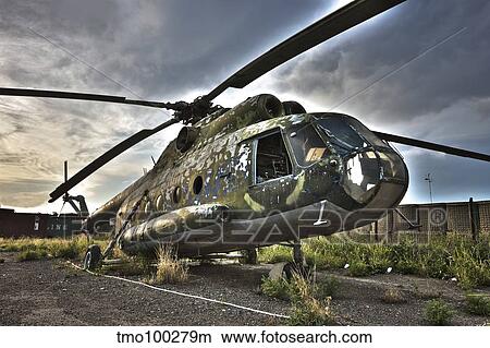 HDR image of an Afghanistan National Army Mil Mi-17 helicopter. View Large Photo Image Picture - HDR image of an Afghanistan National Army Mil Mi-17 helicopter.. Fotosearch