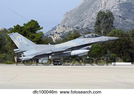 Hellenic Air Force F-16C Block 52 landing at Araxos Air Base. View Large Photo Image Picture - Hellenic Air Force F-16C Block 52 landing at Araxos Air Base.. Fotosearch