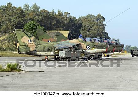 Hellenic Air Force TA-7C Corsair on the ramp at Araxos Air Base. View Large Photo Image Picture - Hellenic Air Force TA-7C Corsair on the ramp at Araxos Air Base.. Fotosearch