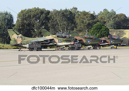 Hellenic Air Force TA-7C Corsair on the ramp at Araxos Air Base. View Large Photo Image Picture - Hellenic Air Force TA-7C Corsair on the ramp at Araxos Air Base.. Fotosearch