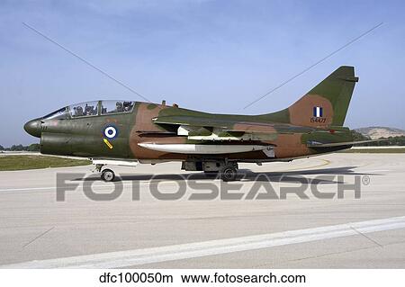 Hellenic Air Force TA-7C Corsair taxiing at Araxos Air Base. View Large Photo Image Picture - Hellenic Air Force TA-7C Corsair taxiing at Araxos Air Base.. Fotosearch