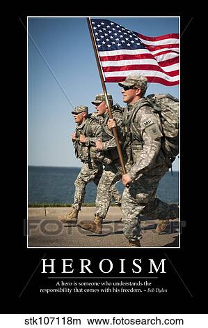 Picture - Heroism: Inspirational Quote and Motivational Poster. Fotosearch