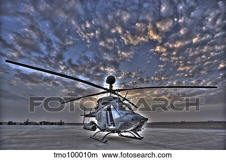 High dynamic range image of a stationary Kiowa OH-58D helicopter. View Large Photo Image Picture - High dynamic range image of a stationary Kiowa OH-58D helicopter.. Fotosearch