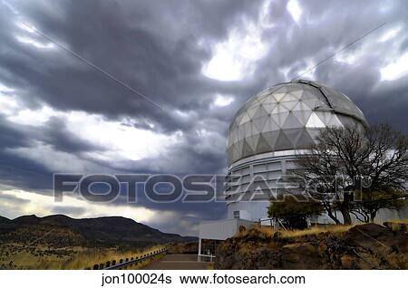 Stock Photograph - Hobby-Eberly Telescope observatory dome at McDonald Observatory.. Fotosearch