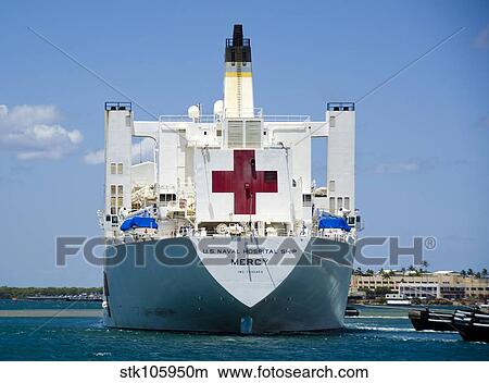 Hospital ship USNS Mercy at Joint Base Pearl Harbor-Hickam in Hawaii. View Large Photo Image Picture - Hospital ship USNS Mercy at Joint Base Pearl Harbor-Hickam in Hawaii.. Fotosearch