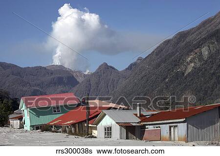 Houses buried in Lahar deposits in the town of Chaiten, Chile. View Large Photo Image Stock Photograph - Houses buried in Lahar deposits in the town of Chaiten, Chile.. Fotosearch