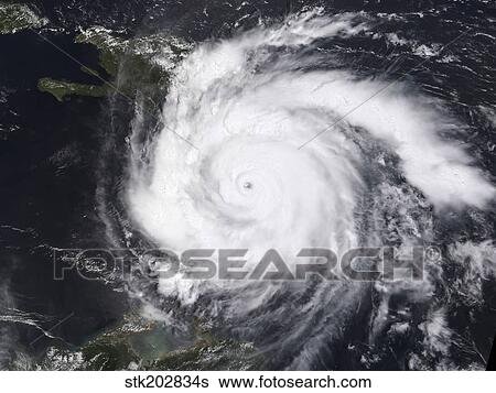Stock Photograph - Hurricane Dean in the Atlantic and Carribbean.. Fotosearch