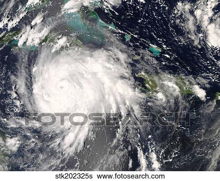 Hurricane Gustav over Jamaica. View Large Photo Image Stock Photograph - Hurricane Gustav over Jamaica.. Fotosearch