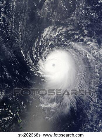 Stock Photograph - Hurricane Ike off the Lesser Antilles.. Fotosearch