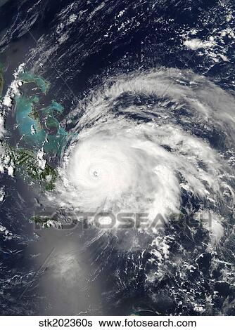 Stock Photograph - Hurricane Ike over Cuba, Hispaniola, and the Bahamas.. Fotosearch