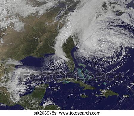 Hurricane Sandy along the East Coast of the United States. View Large Photo Image Stock Photograph - Hurricane Sandy along the East Coast of the United States.. Fotosearch