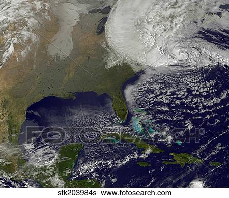 Hurricane Sandy battering the United States East Coast. View Large Photo Image Stock Photograph - Hurricane Sandy battering the United States East Coast.. Fotosearch