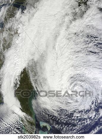 Stock Photograph - Hurricane Sandy off the southeastern United States.. Fotosearch