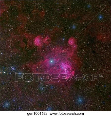 Stock Photograph - IC 2944, a large H II region in the constellation of Centaurus.. Fotosearch