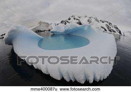 Iceberg swimming pool, Antarctica. View Large Photo Image Stock Photograph - Iceberg swimming pool, Antarctica.. Fotosearch