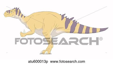 Iguanodon pencil drawing with digital color. View Large Illustration Stock Illustration - Iguanodon pencil drawing with digital color.. Fotosearch
