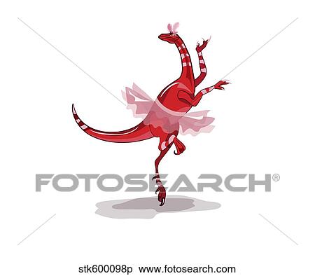 Stock Illustration - Illustration of a ballerina dancing raptor.. Fotosearch