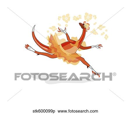 Illustration of a ballerina dancing raptor. View Large Illustration Stock Illustration - Illustration of a ballerina dancing raptor.. Fotosearch
