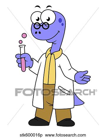 Stock Illustration - Illustration of a Brontosaurus chemist.. Fotosearch