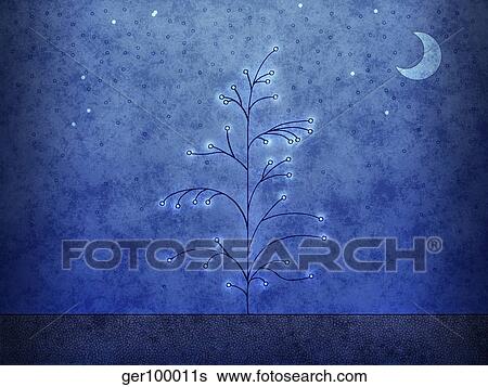 Stock Illustration - Illustration of a first snowfall.. Fotosearch