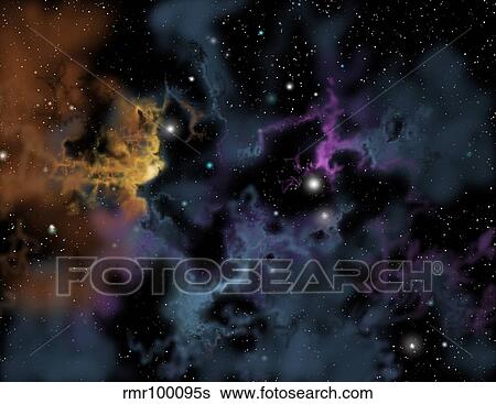 Stock Illustration - Illustration of a gaseous nebula from which star formation may occur.. Fotosearch