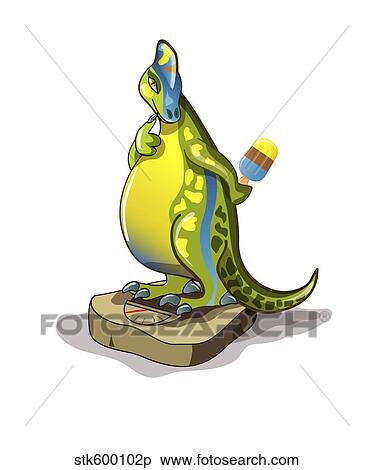 Illustration of a Lambeosaurus standing on a weight scale. View Large Illustration Stock Illustration - Illustration of a Lambeosaurus standing on a weight scale.. Fotosearch