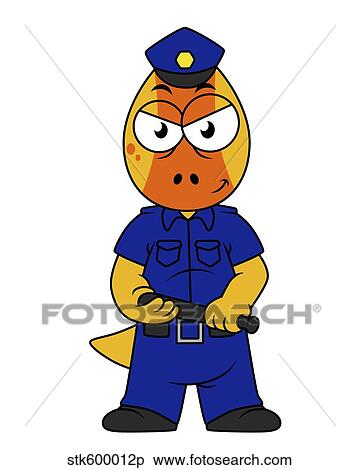 Illustration of a Pachycephalosaurus police officer. View Large Illustration Stock Illustration - Illustration of a Pachycephalosaurus police officer.. Fotosearch