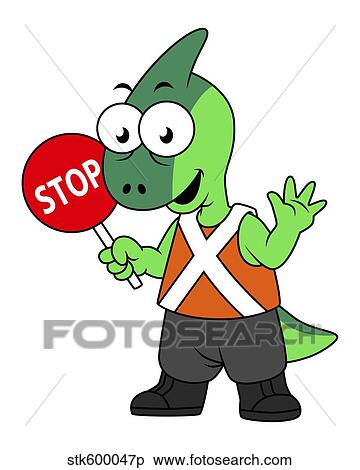 Illustration of a Parasaurolophus traffic enforcer. View Large Illustration Stock Illustration - Illustration of a Parasaurolophus traffic enforcer.. Fotosearch