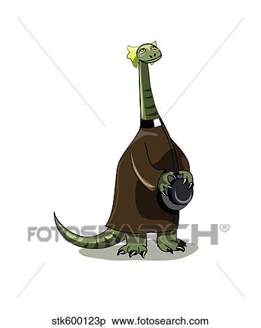 Illustration of a Plateosaurus dressed as a priest. View Large Illustration Stock Illustration - Illustration of a Plateosaurus dressed as a priest.. Fotosearch