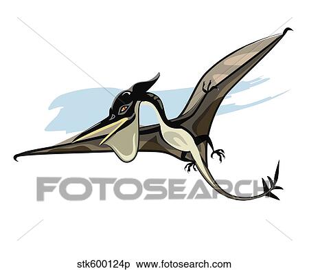 Illustration of a Pteranodon dinosaur. View Large Illustration Stock Illustration - Illustration of a Pteranodon dinosaur.. Fotosearch