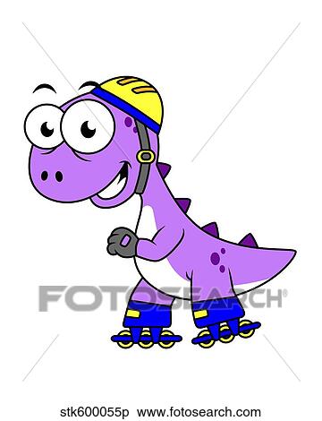 Illustration of a skating Tyrannosaurus Rex. View Large Illustration Stock Illustration - Illustration of a skating Tyrannosaurus Rex.. Fotosearch