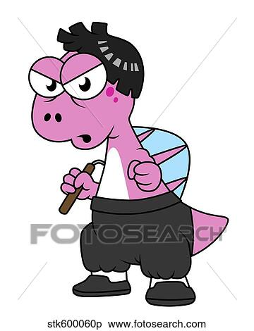 Stock Illustration - Illustration of a Spinosaurus Bruce Lee.. Fotosearch