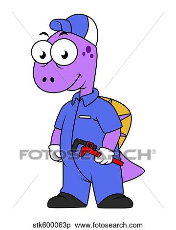 Illustration of a Spinosaurus plumber. View Large Illustration Stock Illustration - Illustration of a Spinosaurus plumber.. Fotosearch