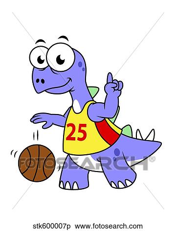 Illustration of a Stegosaurus playing basketball. View Large Illustration Stock Illustration - Illustration of a Stegosaurus playing basketball.. Fotosearch